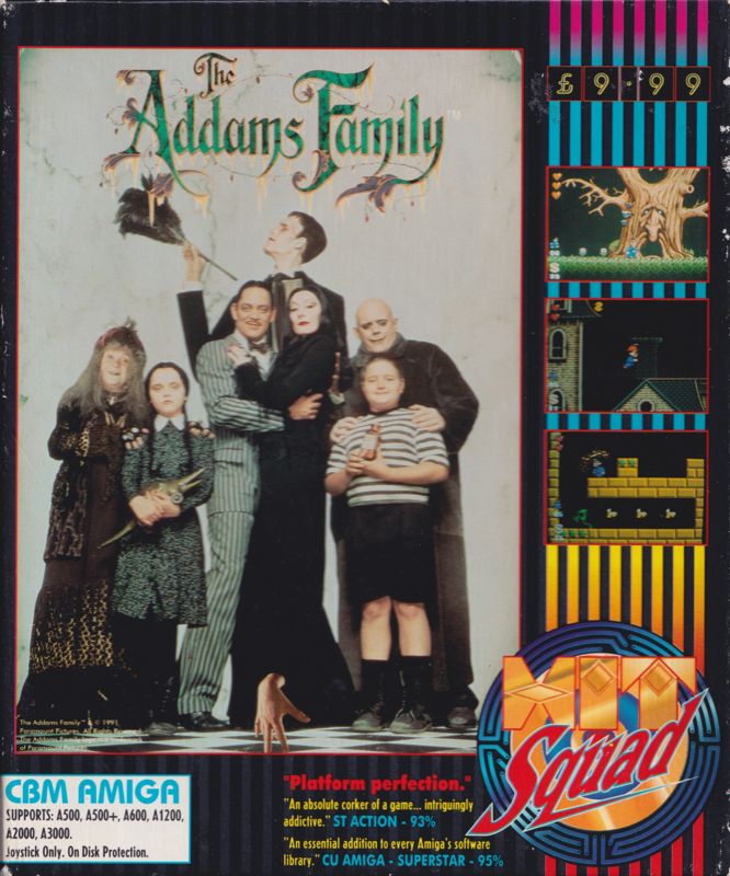 The Addams Family box art for Super Famicom